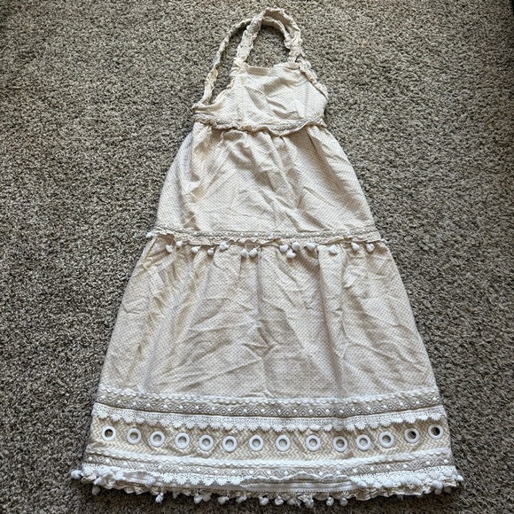 Dodo Bar Or Tan Patterned Dress - size L - Picture 1 of 6